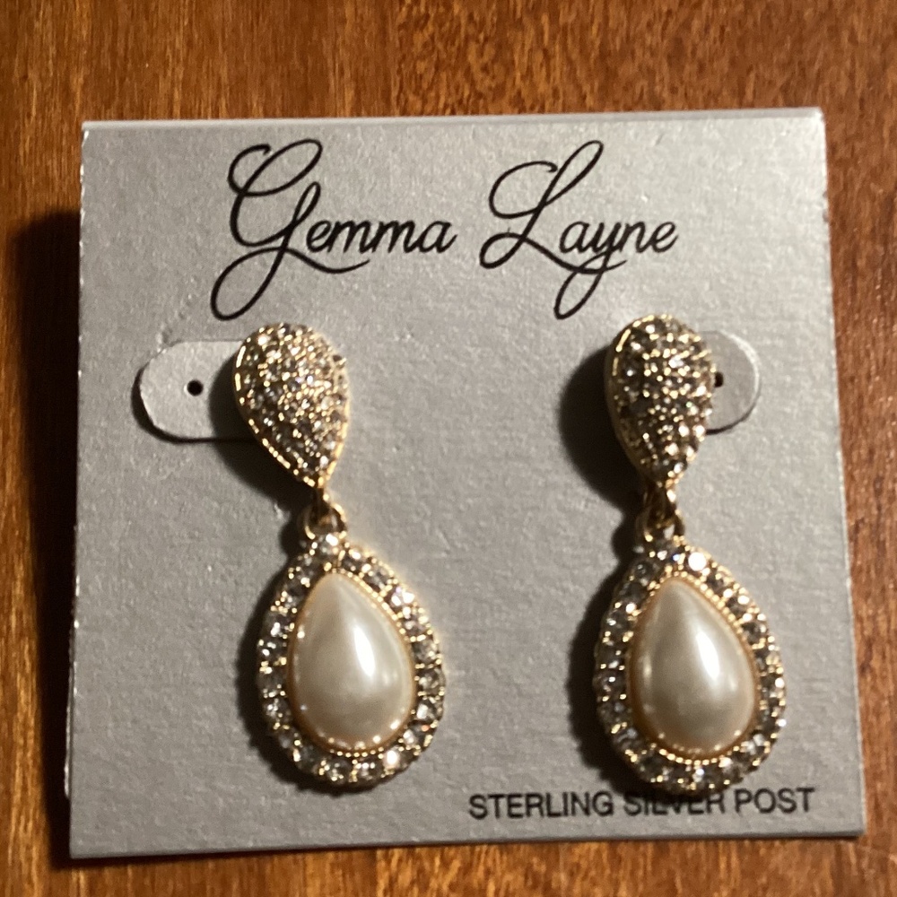 Gemma Layne Sterling Silver Post Earrings New